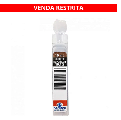 CLORETO DE POTASSIO 19,1% 10ML SAMTEC CX 200 UN