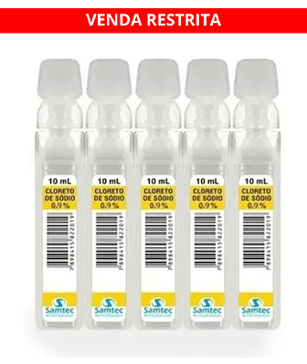 CLORETO DE SÓDIO 0,9% 10ML SAMTEC CX 200 UN