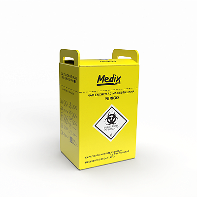 COLETOR MAT. PERFUROCORTANTE AMARELO PREMIUM 3L MEDIX UN