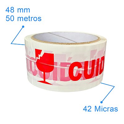 Fita Adesiva Cuidado Frágil 48mm x 50m