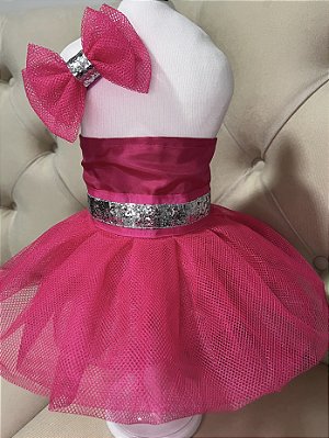 Saia e Laço Pet Coleção Glamour Pink