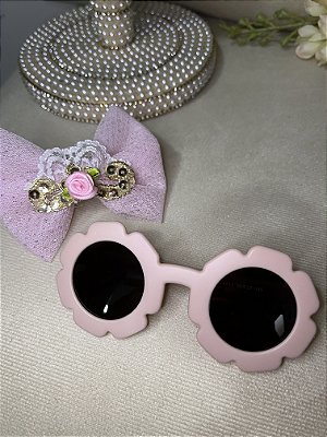 Óculos Para Pet Estilo Florzinha + Laço