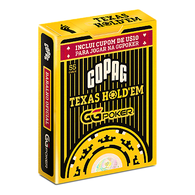 Baralho Texas Hold'em Preto GG Poker + Cupom de US$10 para GGPoker