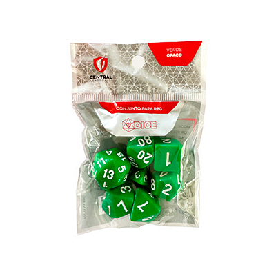 Central Dice - RPG: Opaco Verde e Branco