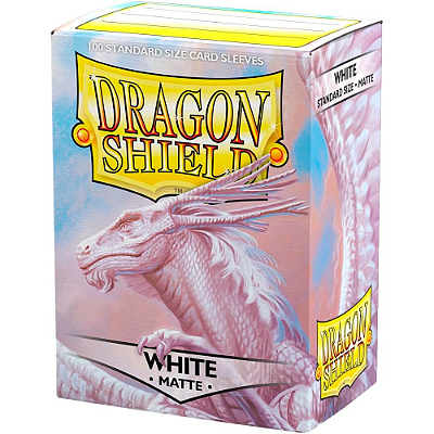 DRAGONSHIELD WHITE MATTE 100 STANDARD SLEEVES