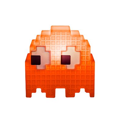Luminaria Fantasminha Pacman Laranja com lampada