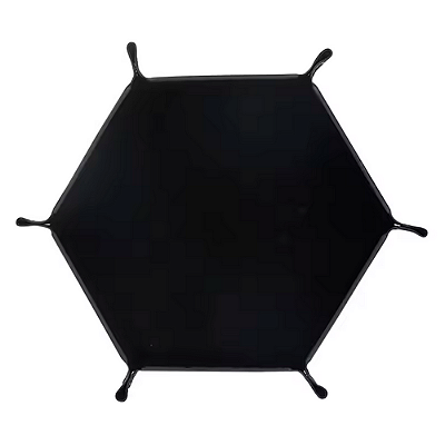 CAMPO HEXAGONAL PARA JOGAR DADOS DE RPG COR - PRETO