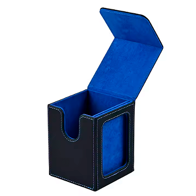 DECKBOX COM JANELA ATÉ 120 CARDS FECHAMENTO MAGNETICO - AZUL