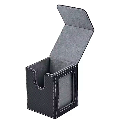 DECKBOX COM JANELA ATÉ 120 CARDS FECHAMENTO MAGNETICO - CINZA