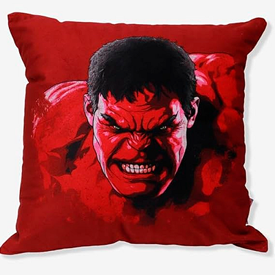 ALMOFADA FIBRA VELUDO 40X40CM RED HULK