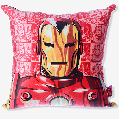 ALMOFADA FIBRA VELUDO 40X40CM HOMEM DE FERRO
