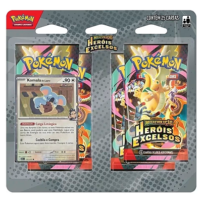 BLISTER QUÁDRUPLO MEGAEVOLUÇÃO 2.5 - HERÓIS EXCELSOS – KOMALA (PT-BR)