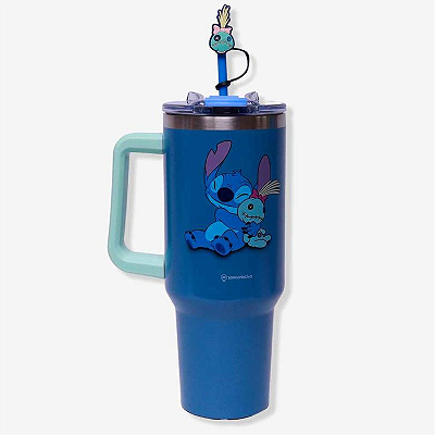 CANECAO TUMBLER TERMICO LILO &STITCH  C/PINGENTE 1,15LT - OFICIAL