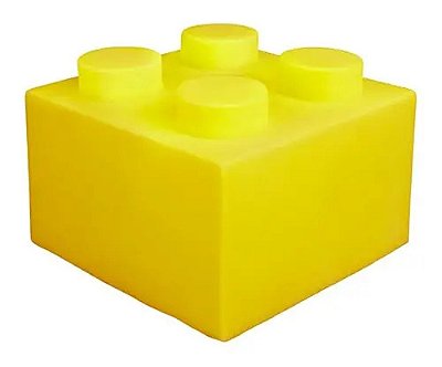 Luminaria Bloco Amarelo com lampada