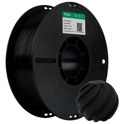 FILAMENTO PARA IMPRESSORA 3D ESUN PLA BASIC PRETO 1,75MM ROLO 1KG PRETO
