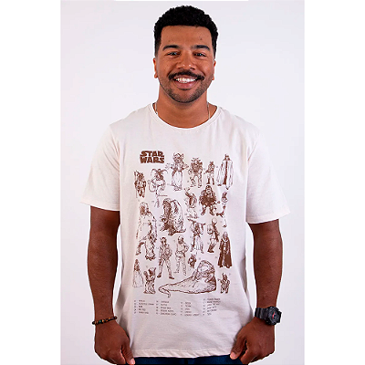 CAMISETA PITICAS STAR WARS OFICIAL COR AREIA