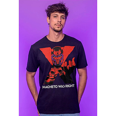 CAMISETA PITICAS ADLT MARVEL MAGNETO COR PRETO