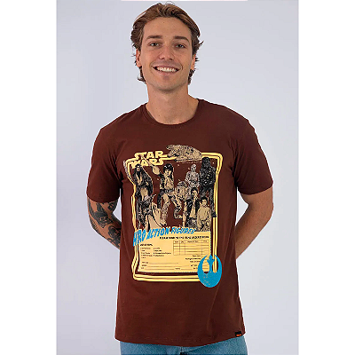 CAMISETA PITICAS STAR WARS COR MARROM
