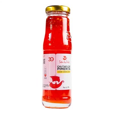 CHUTNEY DE MORANGO COM PIMENTA 210G SABOR DAS INDIAS