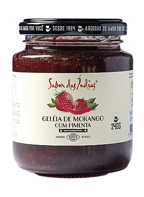 GELEIA DE MORANGO COM PIMENTA 240G - SABOR DAS INDIAS