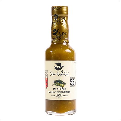 MINI MOLHO DE PIMENTA JALAPENO 55ML - SABOR DAS INDIAS