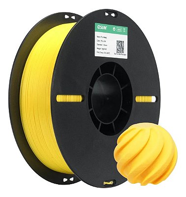 Filamento Impressora 3d Pla Esun Cor Amarelo 1,75mm 1kg