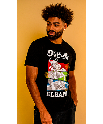 CAMISETA ONE PIECE PITICAS COR PRETO