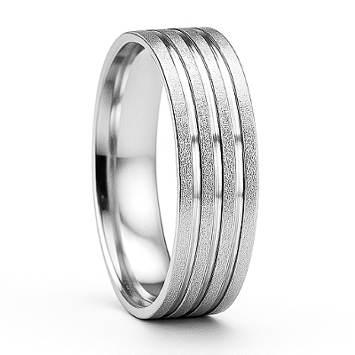 Aliança de Namoro Prata 950 Masculina 5,0mm Unidade | ALI123