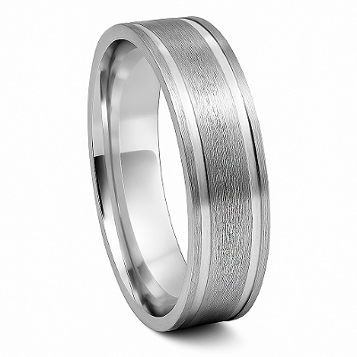 Aliança de Namoro Prata 950 Masculina 5,0mm Unidade | ALI163
