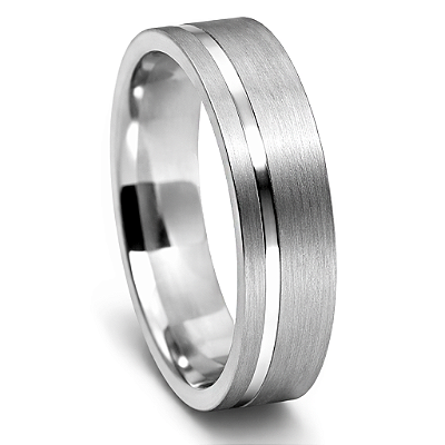 Aliança de Namoro Prata 950 Feminina 5,0mm Unidade | ALI164