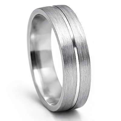 Aliança de Namoro Prata 950 Feminina 5,0mm Unidade | ALI165
