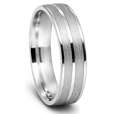 Aliança de Namoro Prata 950 Masculina 5,0mm Unidade | ALI168