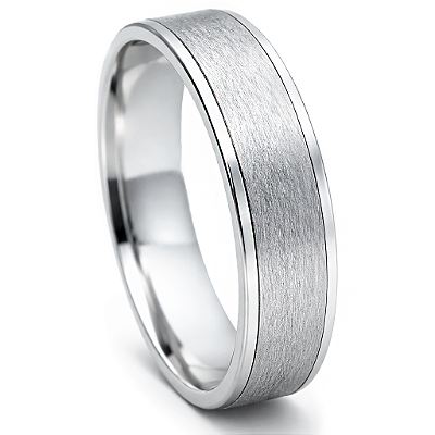 Aliança de Namoro Prata 950 Masculina 5,0mm Unidade | ALI171