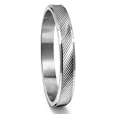 Aliança de Namoro Prata 950 Feminina 3,0mm Unidade | ALI201