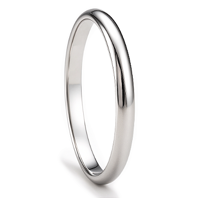 Aliança de Namoro Prata 950 Feminina 2,0mm Unidade | ALI206