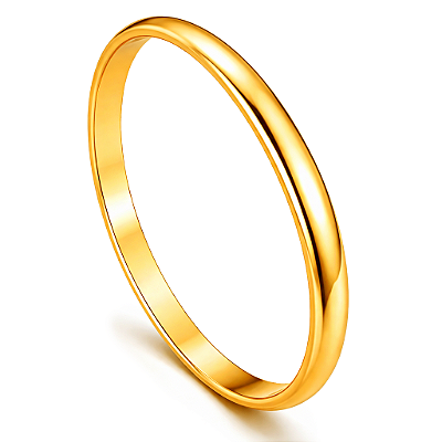 Par de Alianças Ouro 12k Meia Cana 1,7mm | ALI5-231OA