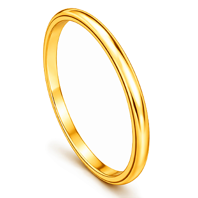 Par de Alianças Ouro 12k Meia Cana 1,3mm | ALI5-233OA