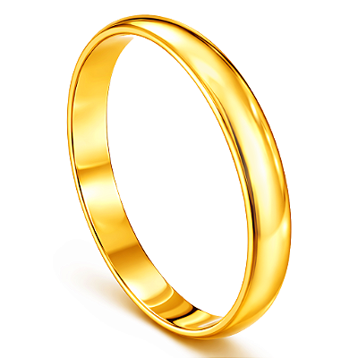 Par de Alianças Ouro 12k Meia Cana 2,7mm | ALI5-241OA