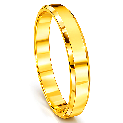 Par de Alianças Ouro 6k Quadrada 3mm | ALI6-268OA