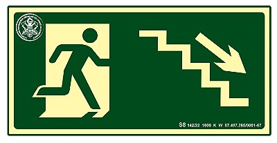 Placa S8 - "Desce Escada à Direita"