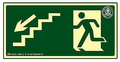 Placa S9 - "Desce Escada à Esquerda"