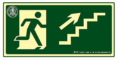 Placa S11 - "Sobe Escada à Direita"