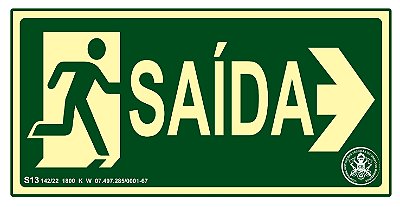 Placa S13 - "Saída à Direita"
