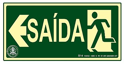 Placa S14 - "Saída à Esquerda"