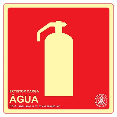 Placa E5-1 "Extintor Água"
