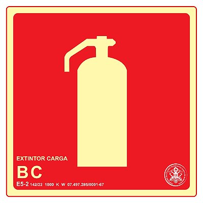 Placa E5-2 "Extintor Carga BC"