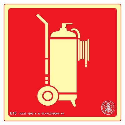 Placa E10 "Extintor Carreta"