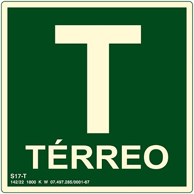 Placa S17 "Indicação de Pavimento"