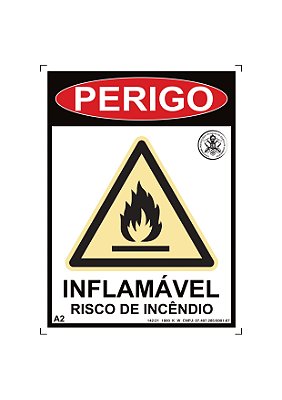 Placa A2 "Risco de Incêndio"