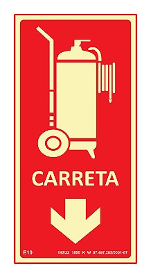 Placa E10 "Extintor Carreta"